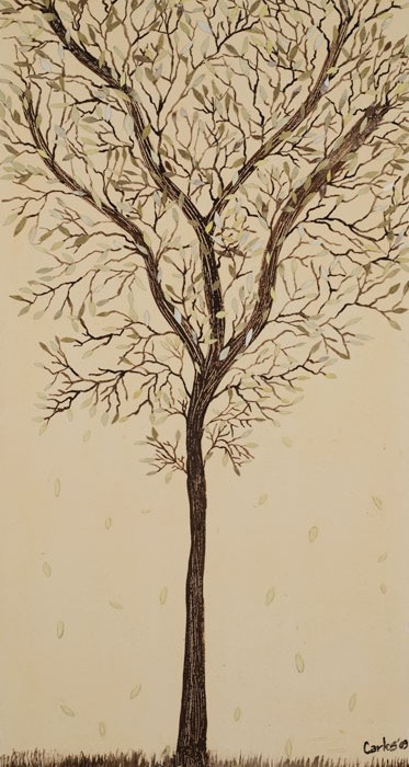 “As simple as a tree”. Acrylic, canvas on canvas. 18″x36″.