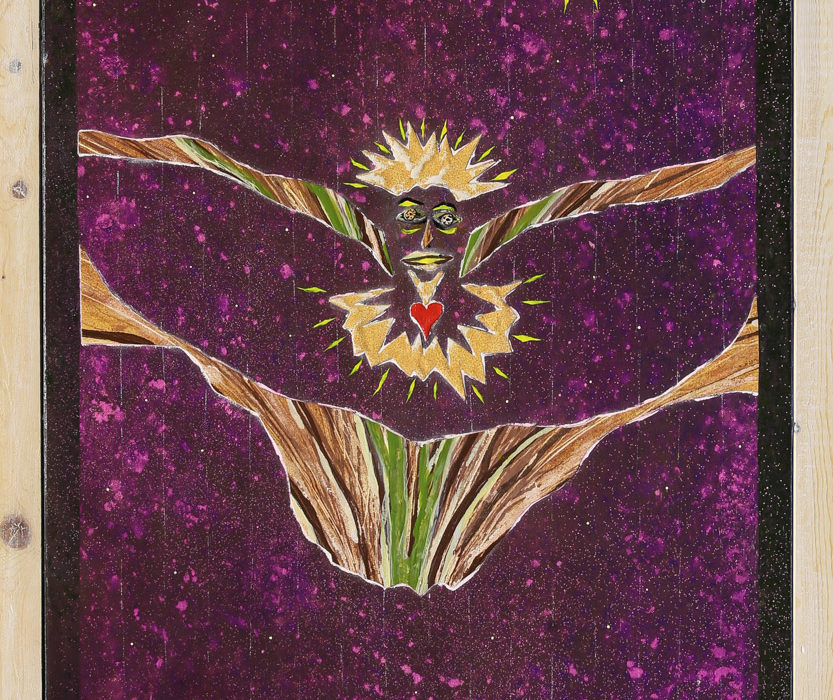 “Jumping man”. Acrylic, canvas on canvas. 24″x36″.